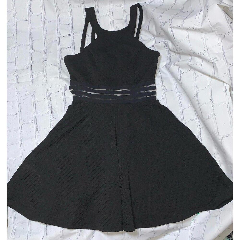 Jodi Kristopher Dress Size 1 Juniors Sleeveless Fit N Flare Black USA Homecoming